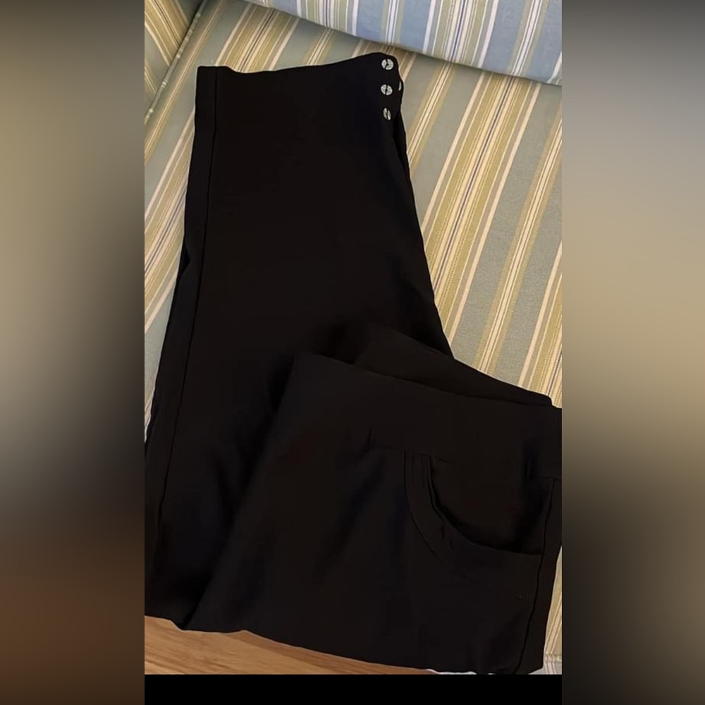 Coconut row palm beach black pull on pants size 16